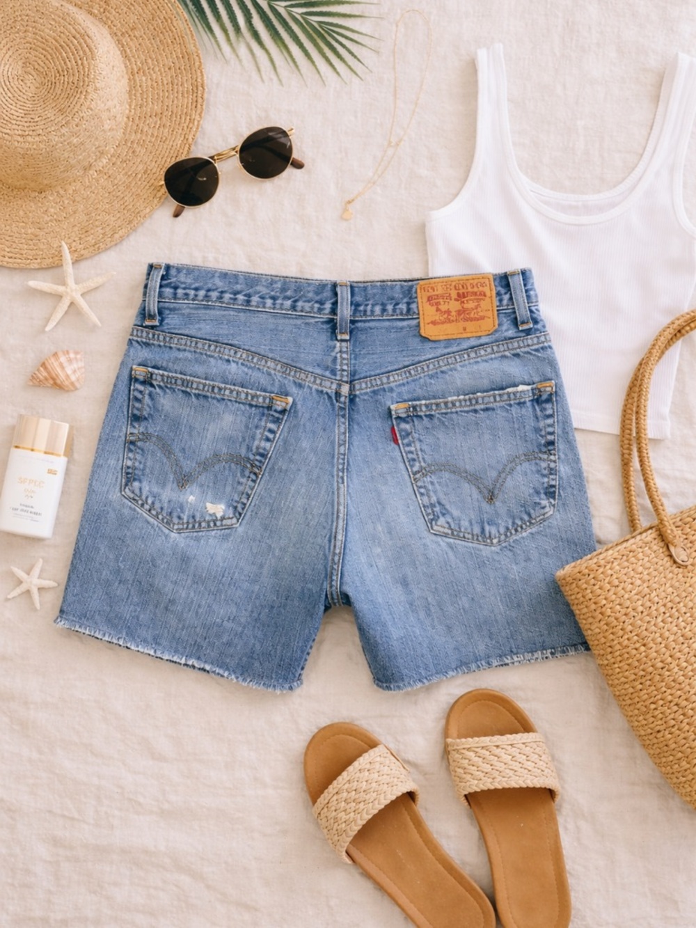 Levi’s 505 Denim Shorts | Light Wash | 100% Cotton | Straight Fit | W33 - Picture 2 of 6